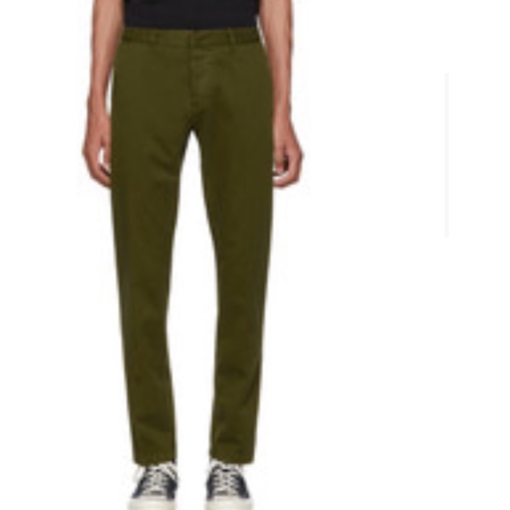 Ami Paris Alexander mattiussi Men Olive Green Chinos Pants Modern M size 40